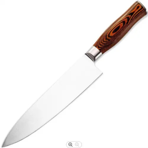 Cuchillo de chef de 8" con mango de simil madera