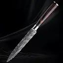 Cuchillo rebanador de 8" con mango de simil madera