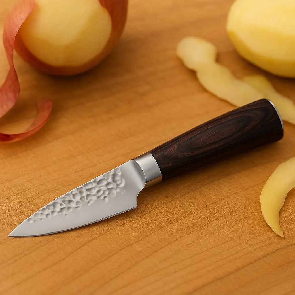 Cuchillo pelador de 3,5" con mango de simil madera