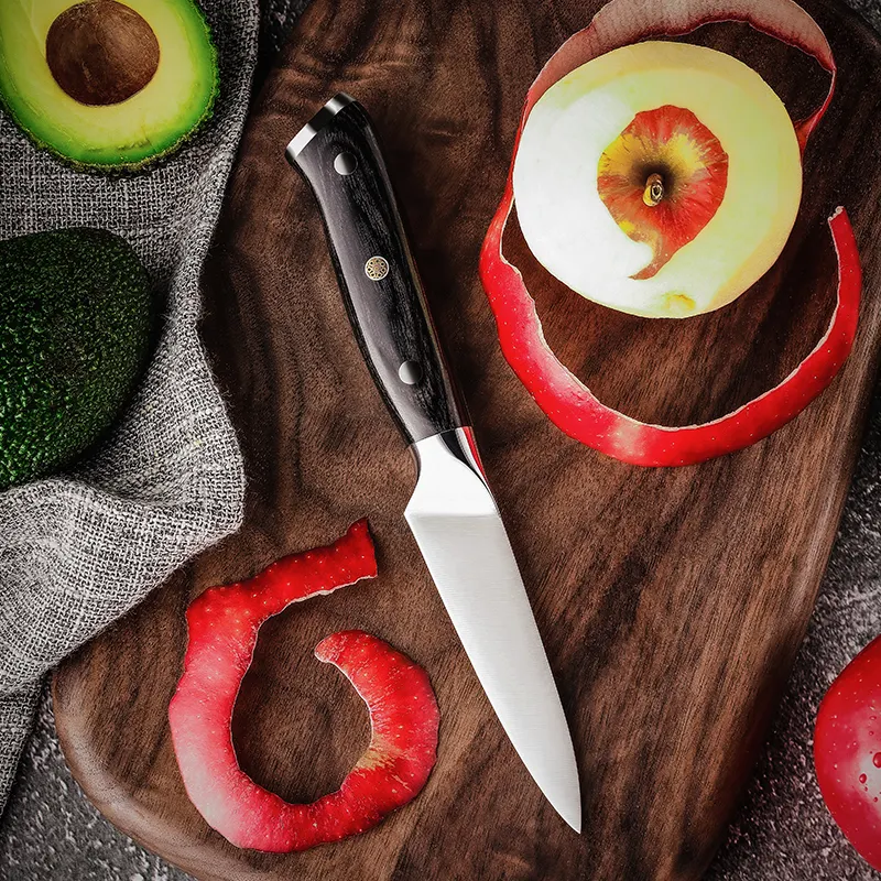 Cuchillo pelador de 3,5"  con mango de simil madera