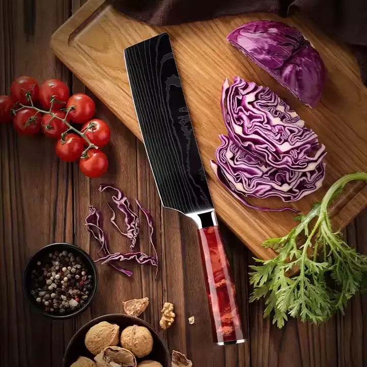 Cuchillo Nakiri de 7" mango de resina