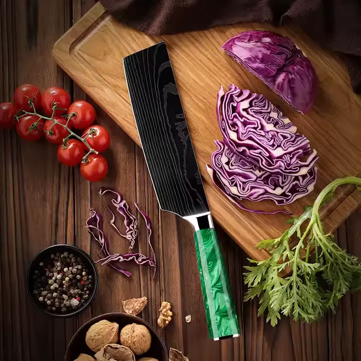 [COPP-059] Cuchillo Nakiri de 7" con mango de resina