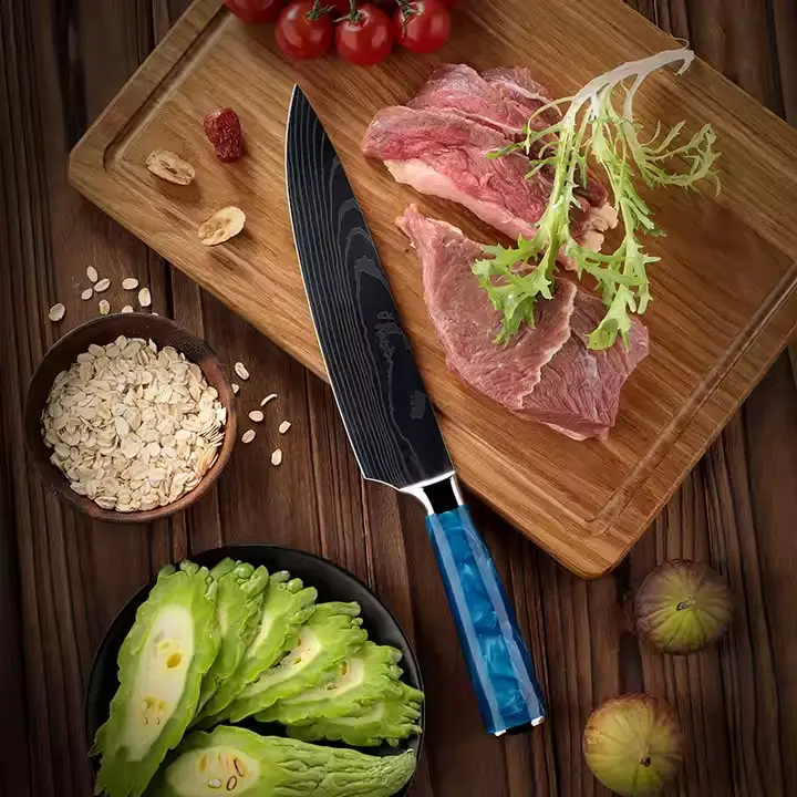 Cuchillo de chef de 8" con mango de resina