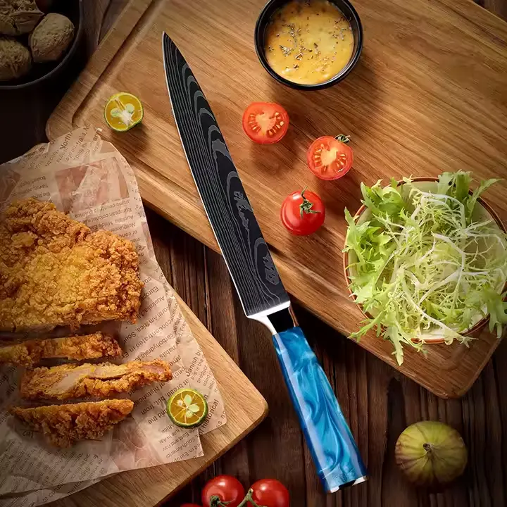 Cuchillo rebanador de 8" con mango de resina