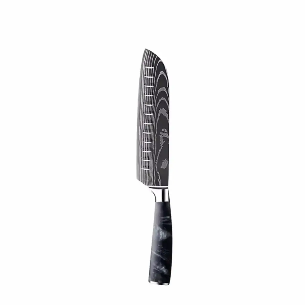 Cuchillo Santoku de 7" con mango de resina