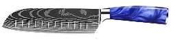 Cuchillo Santoku de 7" con mango de resina