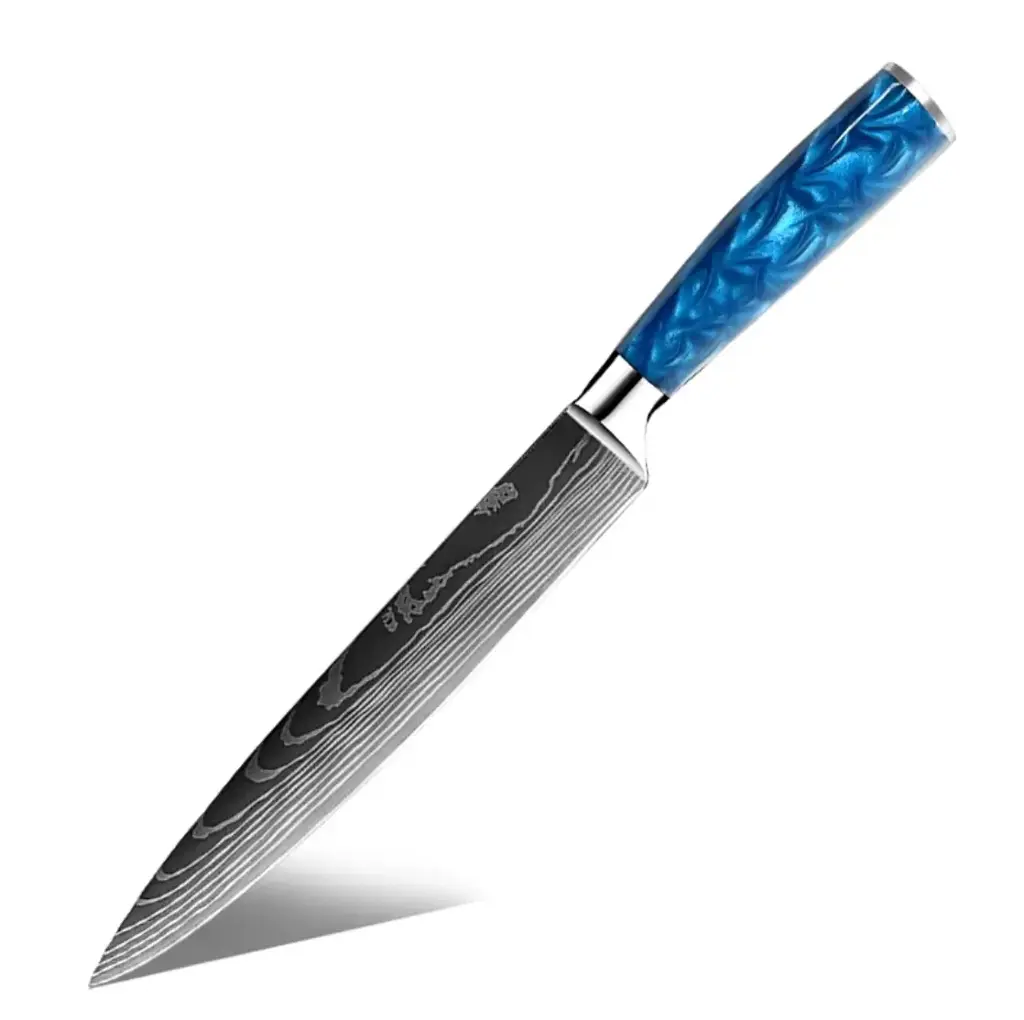 Cuchillo rebanador de 8" con mango de resina