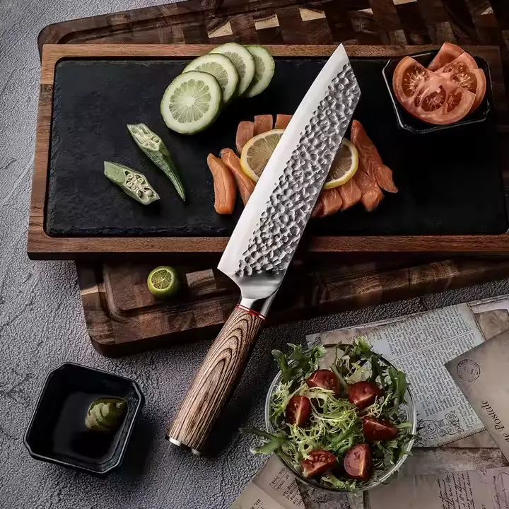 Cuchillo Kiritsuke de 8"  con mango de simil madera