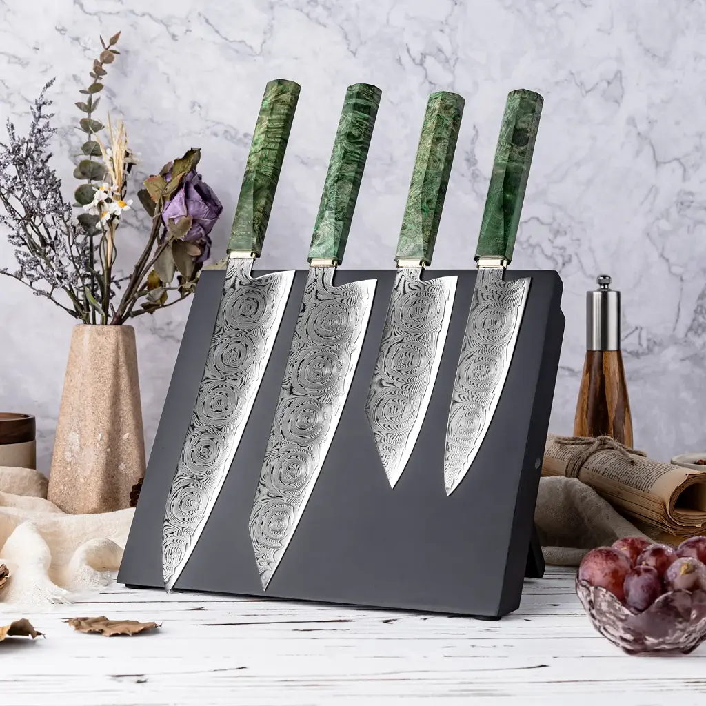 Soporte para cuchillos magnético de MDF de 24*21.5*14cm