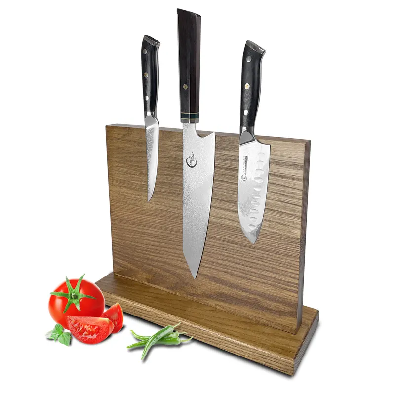 Soporte para cuchillos magnético de madera de 32*25.5*10.7cm