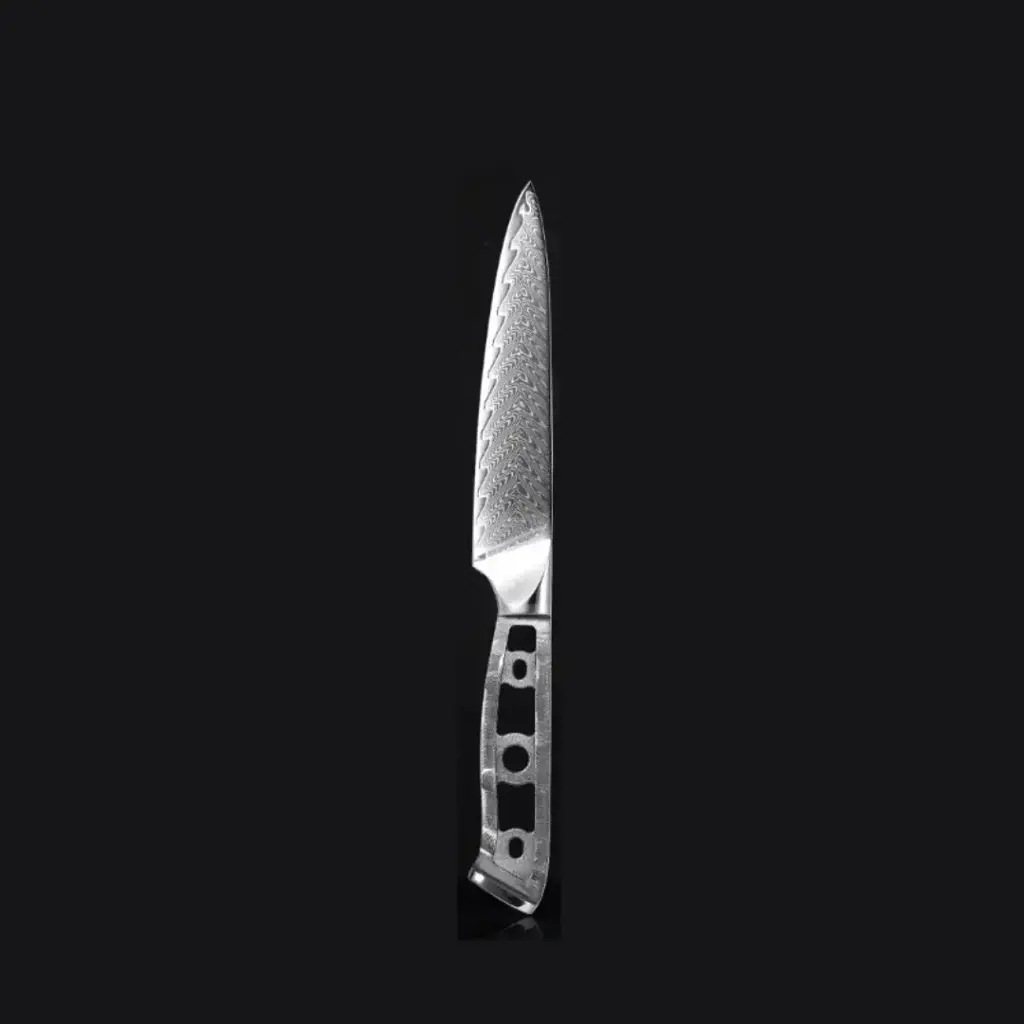 Hoja de cuchillo utilitario de acero damasco de 5"