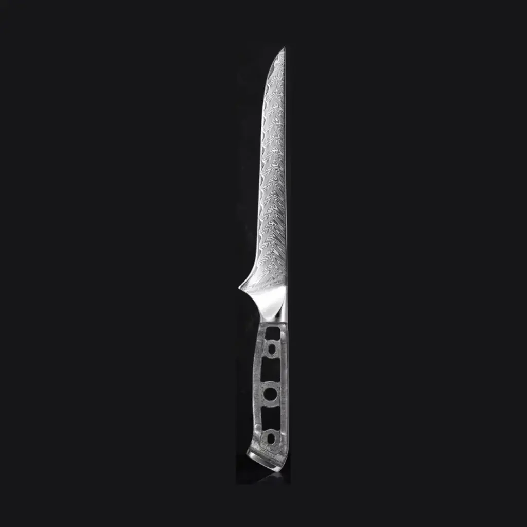Hoja de cuchillo de acero damasco para deshuesar de 5"
