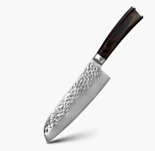 [COPP-030] Cuchillo Santoku de 7" con mango de simil madera
