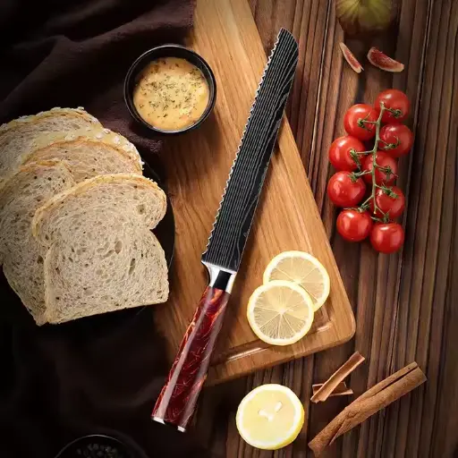 [COPP-050] Cuchillo para pan de 8" con mango de resina