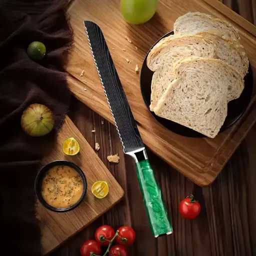 [COPP-060] Cuchillo para pan de 8" con mango de resina
