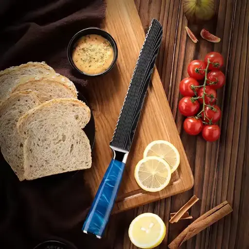 [COPP-069] Cuchillo para pan de 8" con mango de resina