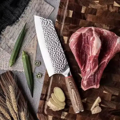 [COPP-098] Cuchillo cortador de 7" con mango de simil madera