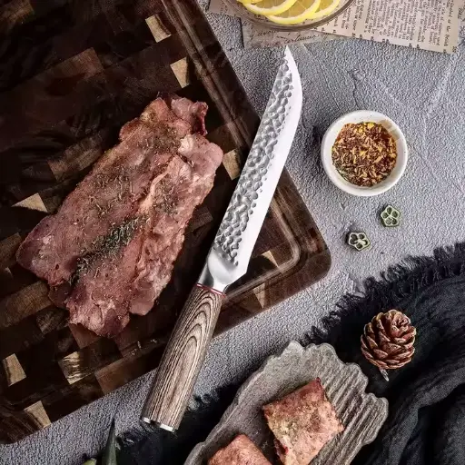 [COPP-101] Cuchillo para carne de 6,5"  con mango de simil madera