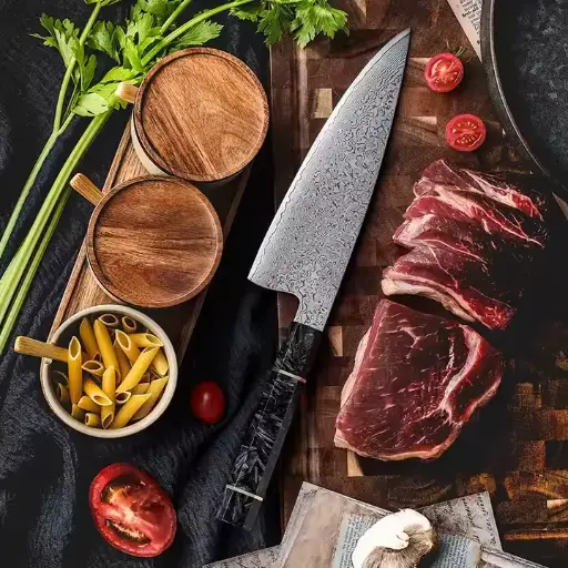 [COPP-333] Cuchillo Gyuto de 8" con mango de fibra de carbono